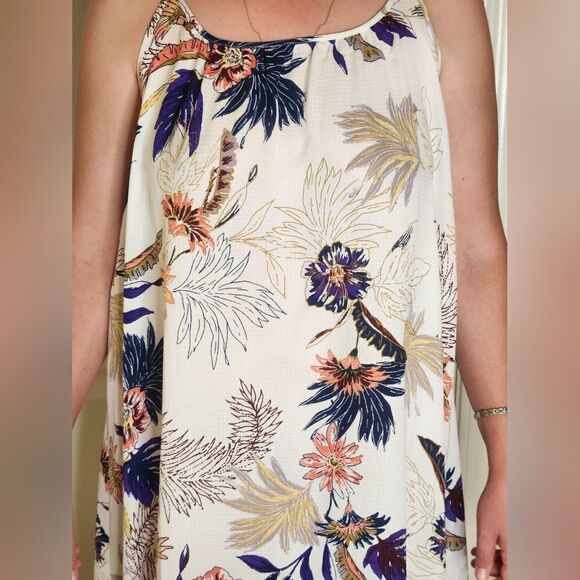 NWT Lovestitch One Size Slvless Floral Print Up/ Down Women's Maxi Dress - Picture 8 of 14